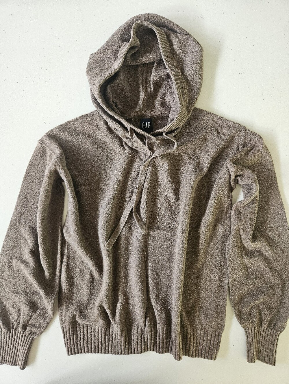 Gap Cashsoft Sweater Hoodie Smal Tall Cozy Brown Womens